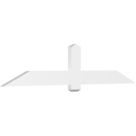 Ekena Millwork Eugene Architectural Grade PVC Gable Bracket, 84"W x 17 1/2"H x 2"D x 6"F, 5/12 Pitch GBP084X18X0206EUG00